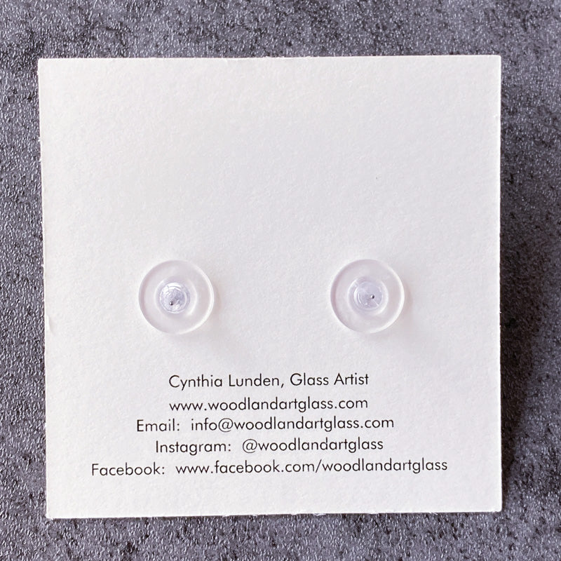 Ballet Blush, Pink Dichroic Earrings, Silver