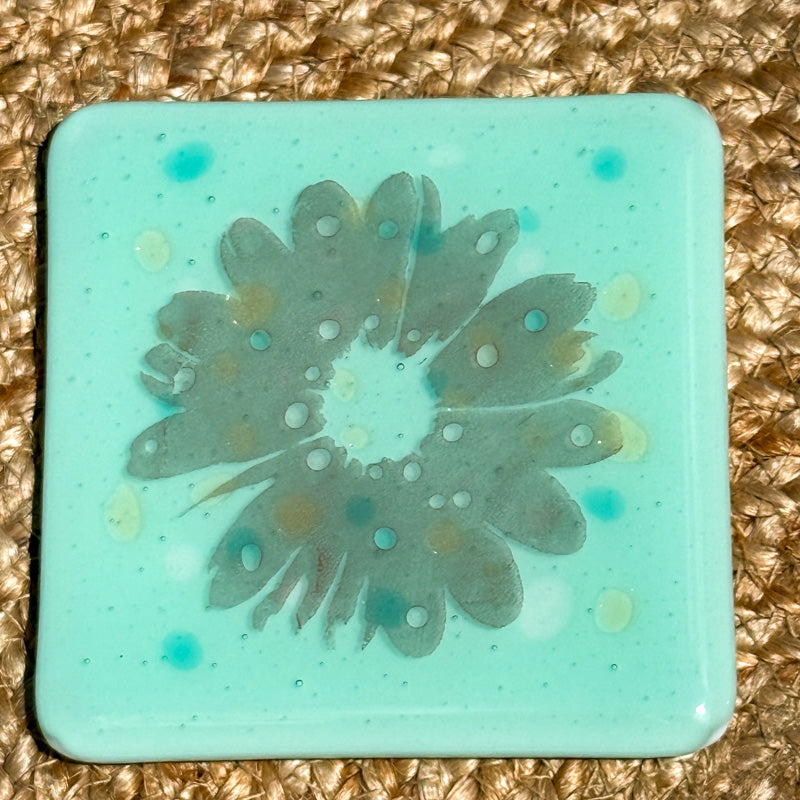 Windswept Wilds, Summer Breeze Collection coaster set, blues & greens