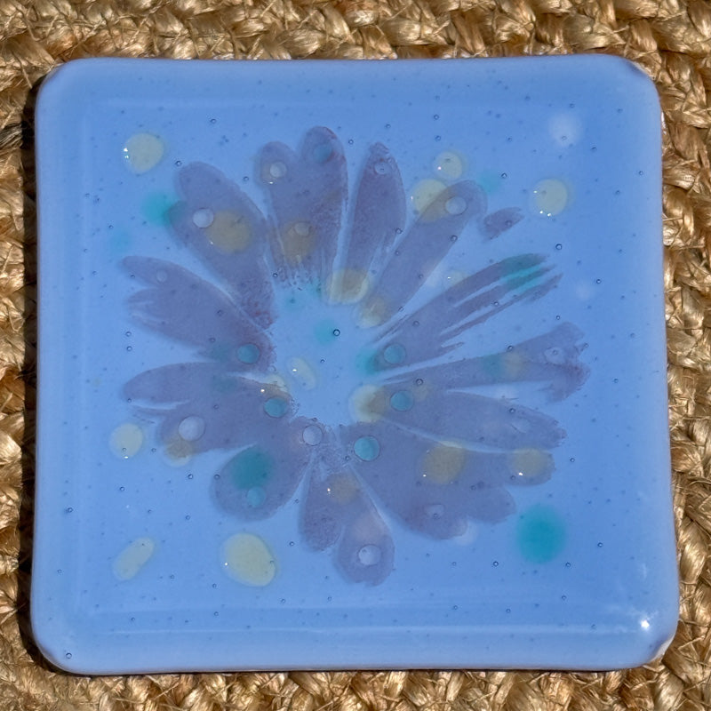 Daydream Garden, Summer Breeze Collection coaster set, blues & greens